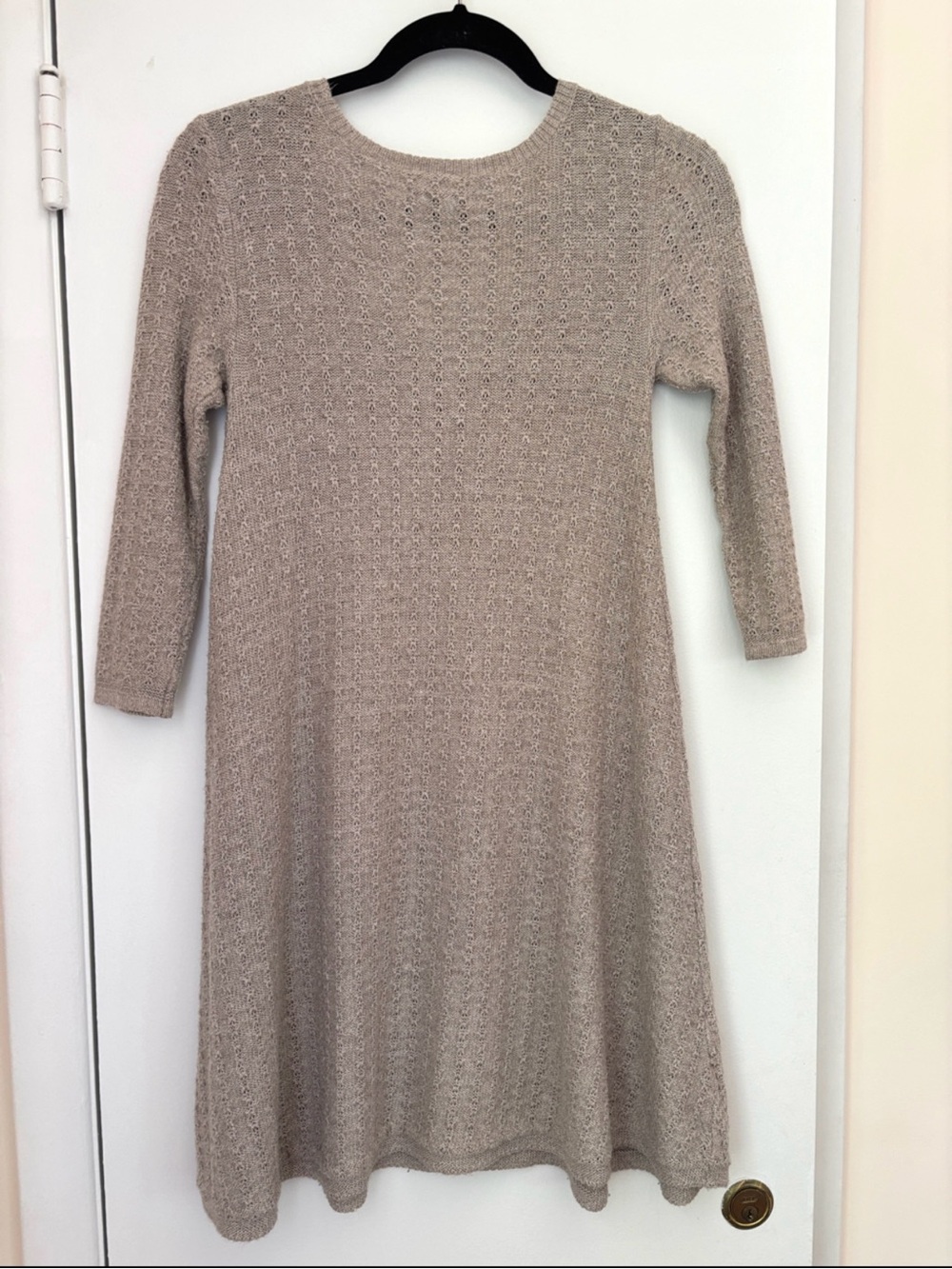american eagle cozy 3/4 oatmeal knit dress - Picture 2 of 5